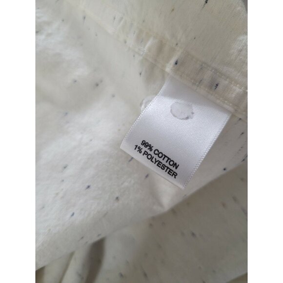 Rowm Mens Speckled Button-Down Shirt size 4XB White Long Sleeve 99% Cotton - Picture 3 of 7
